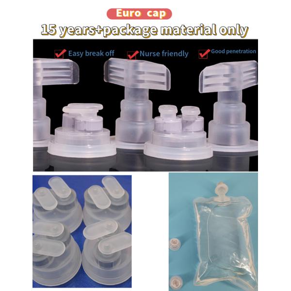 White PP 30mm 32mm Plastic Euro Caps for PP Infusion Bottles IV Infusion Bags