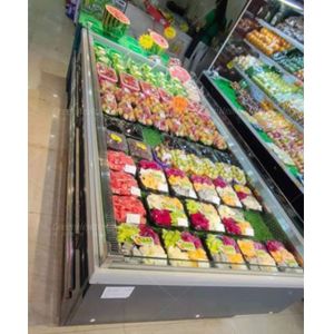 Food Refrigerated Preservation Fruit Display Chiller For Store Open Type