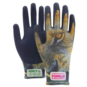 Popalm Unisex Animal Print Garden Gloves 15gauge Latex Palm Coated Work Gloves