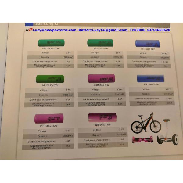 Samsung INR18650 Lithium Ion Rechargeable Batteries Pack One Year Guarantee