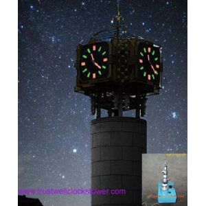 China clocks tower and movement motor or mechanism with illumination lights