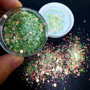 Resin Mixed Body Glitter Glittering Bling Open Circle Shaped for Nail Art Craft