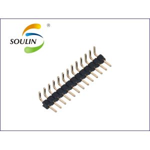 Polyester 1.27 Mm Pin Header Connectors Right Angle For PCB Circuit Board