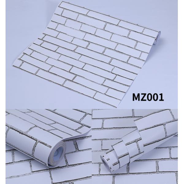 0.18mm-0.31mm Thickness 3D Brick Stone Wallpaper 3D Brick Wallpaper Grey