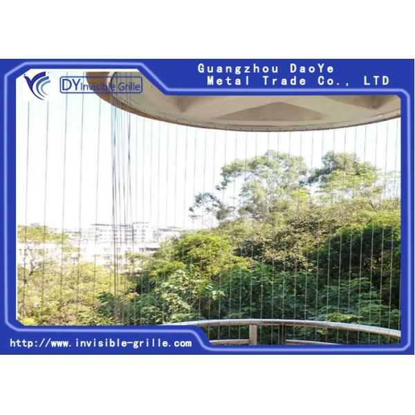 White Balcony Invisible Grille Intelligent Installed With Various Gap Widths