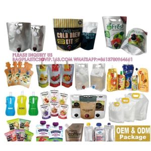 Biodegradable Doypack Packaging Nozzle Bag Aluminum Foil Plastic Wine Liquid