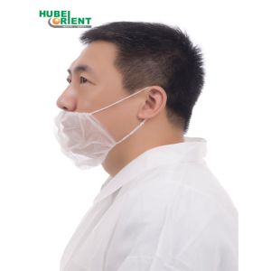 China Breathable Polypropylene Nonwoven Double Elastic Disposable Beard Cover 10G/M2 on sale