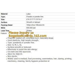 Factory wholesale price nitrile disposable gloves for medical examination use