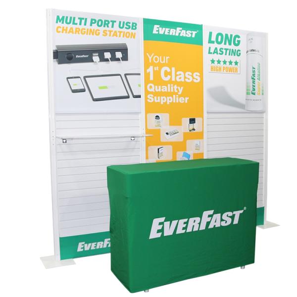 Slatwall Portable Trade Show Booth Displays Reconfigurable Aluminum Modular