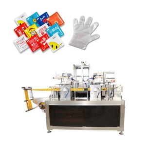 Automatic Packaging Folding And Sealing Machine Aesthetics PE Gloves