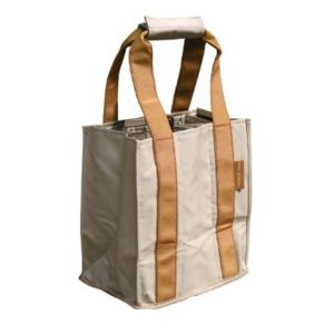 Fine Reusable Wine Bag Durable Wine Tote Bag with Reinforced Double Handles for