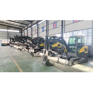 Digging Trenches Yellow Heavy Digger Drive Wheel Long Arm Excavator Easy Operate