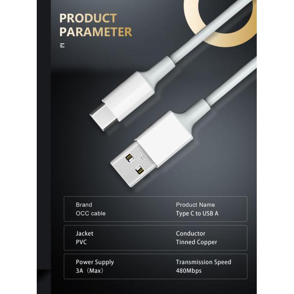 3A USB Type C Charging Cable