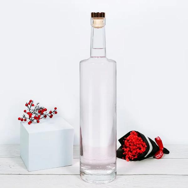 Quality Sleek Appearance 750ml Custom Glass Bottle for Liquor Gin Brandy Rum Vodka and Spirit wholesale