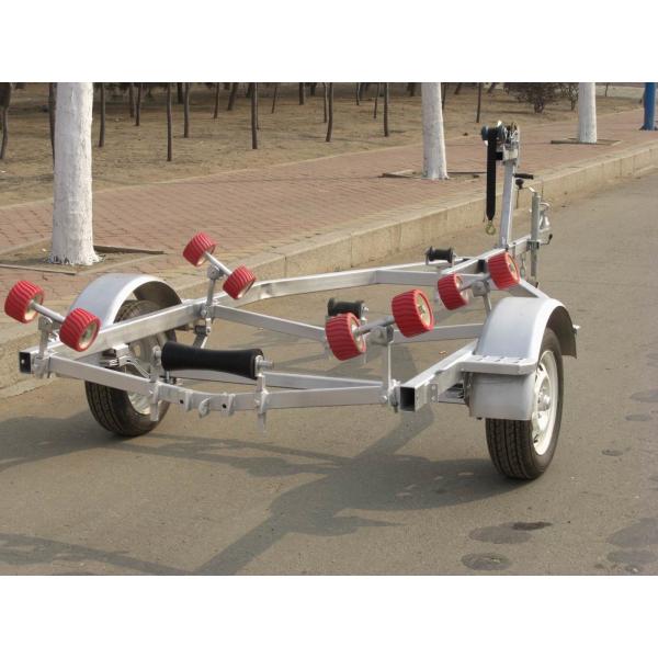 Quality 4.8m Two Axle Galvanized Steel Boat Trailer Size Customized  With Big Payload wholesale