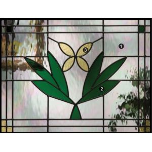 new design patina caming inlaid glass