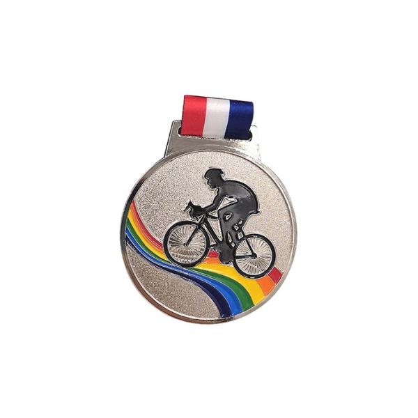 Quality Bright Silver Plating Custom Award Medals For Company Memory BV Certiflcate wholesale