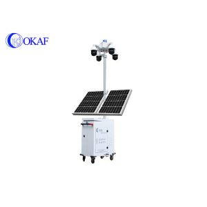 3-6m Mobile Sentry Surveillance Trailers Tower Stainless Steel HD PTZ Camera 1920*1080P