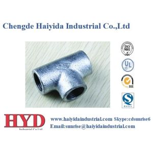 TEE galvanized malleable iron pipe fitting cast iron UL factory
