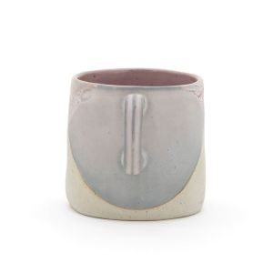 Ceramic 3D Pink and White Mug Ceramic Coffee Milk Mug with 3d reactive glaze