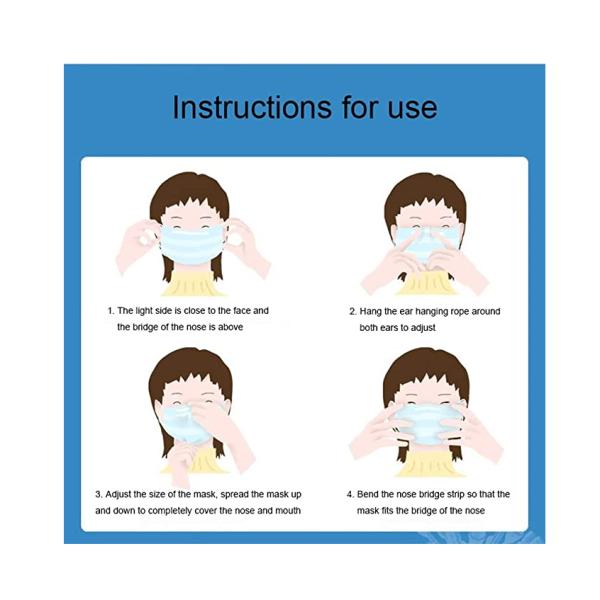 Breathable Non Woven Face Mask Disposable Medical Face Mask efficient filtration