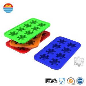 Custom Creative Funny Interesting Cute Design Puzzle Shape Ice Cube Maker Mould Silicone Ice Tray Mold