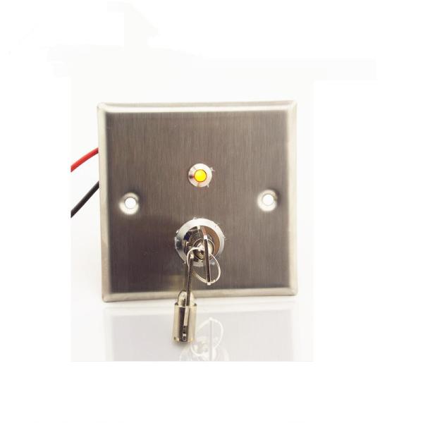 Quality silvery color metallic surface Door Exit button access control switch automatically reset Door intercom Release wholesale