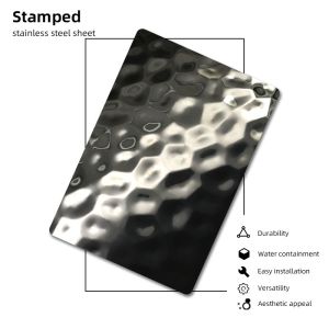 Water Ripple Finish Hammered Black Stainless Steel Decorative Sheet For Wall