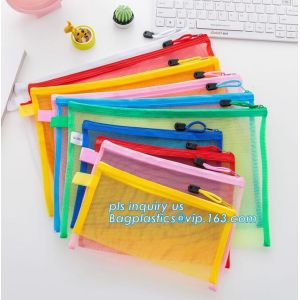 mesh file bag A4 paper bag dictionery bag for student and office, mesh document