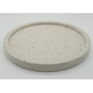 Terrazzo Stone Serving Tray , Kitchen Serving Trays Beige Smooth Surface