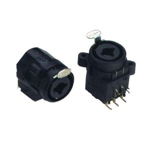 Audio Vertical Female Type XLR Combo Connector With 1/4" Stereo Jack