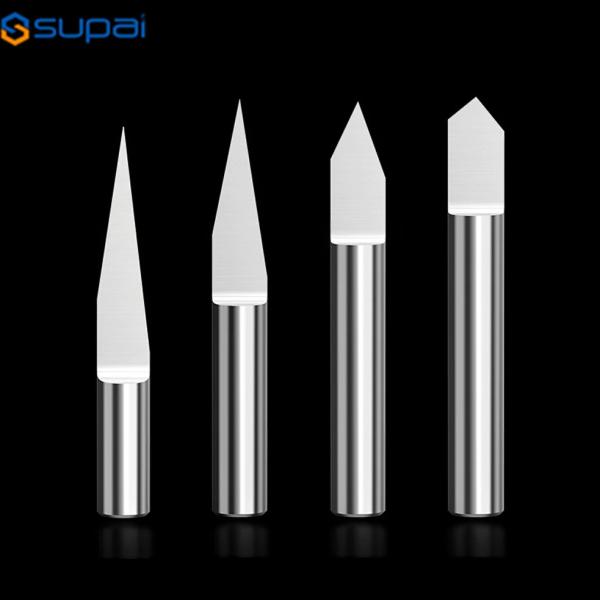 Quality Flat Bottom Engraver Bits 38-50mm CNC Router Tools V Carbide Carving Cutters Degree 10° 15° 20° 30° 45° 60° 90° wholesale