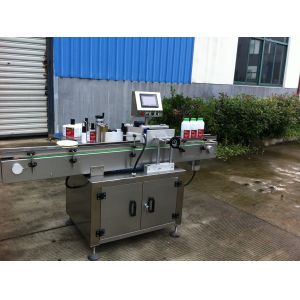 Silver Gray 220V 50Hz Bottle Sticker Machine PLC Hot Melt Labeling Machine