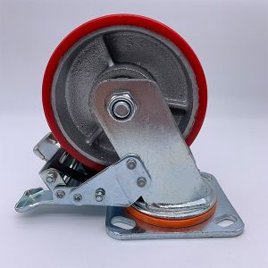 3 Inch Cast Iron PU Tread Swivel Caster with Brake