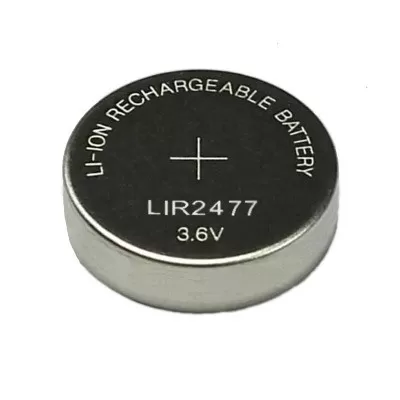 LIR2477 Lithium Ion Rechargeable Batteries 3.6V 200mAh Rechargeable Lithium Coin Cell