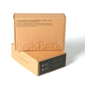 CMYK 4 Color Offest Printing Brown Craft Paper Box for Food Packaging Custom