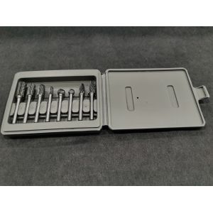 Rotary Kits Tungsten Carbide File Case 8pcs Easy Taking Kinds Shapes