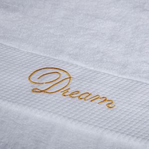 Hotel and Household Pure Cotton Towels with Custom Logo in White Color Scheme