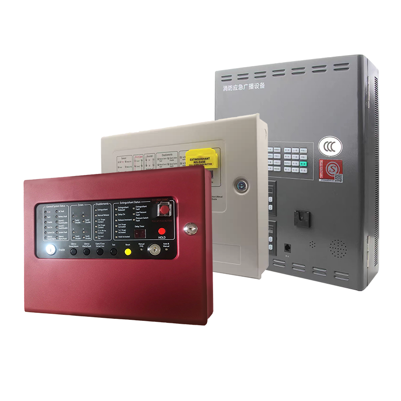 4-Zone Commercial Fire Alarm System with Control Panel and Detectors