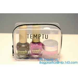 Promotion reusable clear printed transparent zipping storage cosmetic toiletry