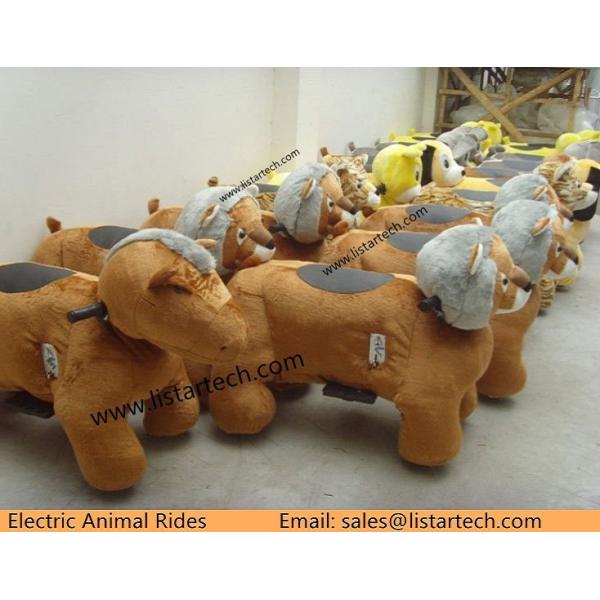 Walking on Playground Fur Simulation Pony for Kids Electric Animal Ride with CE