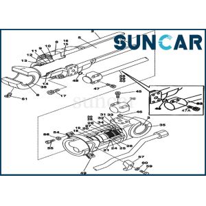 China LZ00446 Arm Seal Repair Kit Hydraulic Cylinder Oil Sealing Kit For Excavator CASE CX225SR CX210 on sale