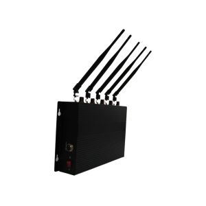 6W Black Remote Control Jammer , GSM / CDMA / 3G Power Adjustable Blocker