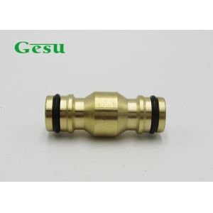 Cheap 2 Way Brass Garden Hose Fittings / Straight Brass Garden Hose Quick Connect for sale