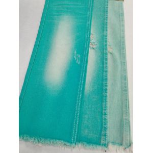 Fancy APPLE GREEN Color Left Twill Style 10.6oz Denim Fabric With 10*7