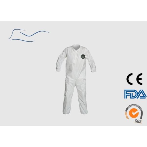 Quality Microporous Disposable Boiler Suits Elastic Wrist Style CE120 Certification wholesale