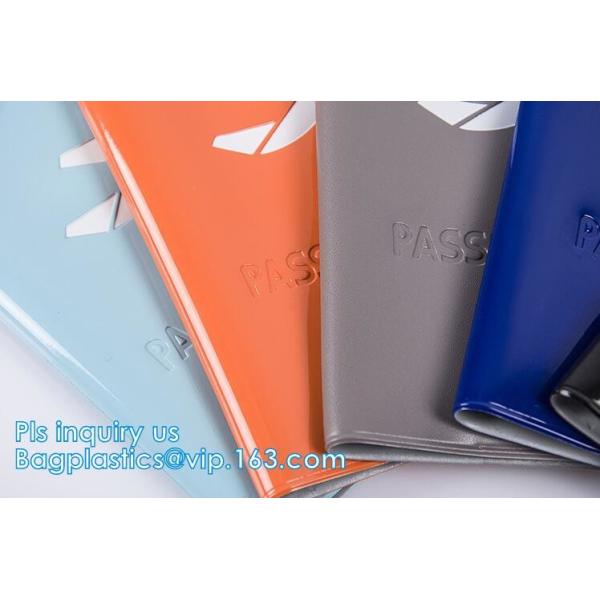 shinny promotion PVC Passport cover or Passport Case, PU and PVC grid card holder with zipper passport cover, Passport C