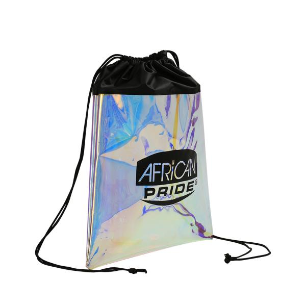 Eco friendly laser tpu with string packaging holographic tpu plastic drawstring bag