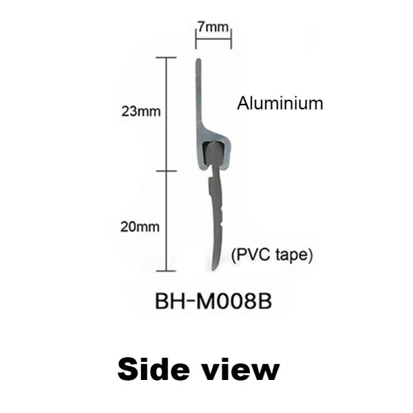Screw Fixed Aluminium Rubber Strip For Bottom Of Door 1000mm Length