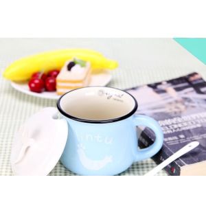 Mouth Line 150ml 6x7cm Custom Ceramic Travel Mug